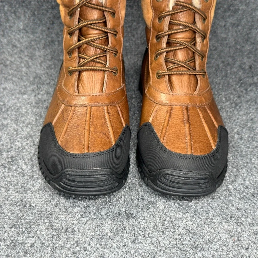 UGG Adirondack II GTX Snow Boots Womens 9 Brown Leather Suede Shearling Gore-Tex